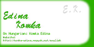 edina komka business card